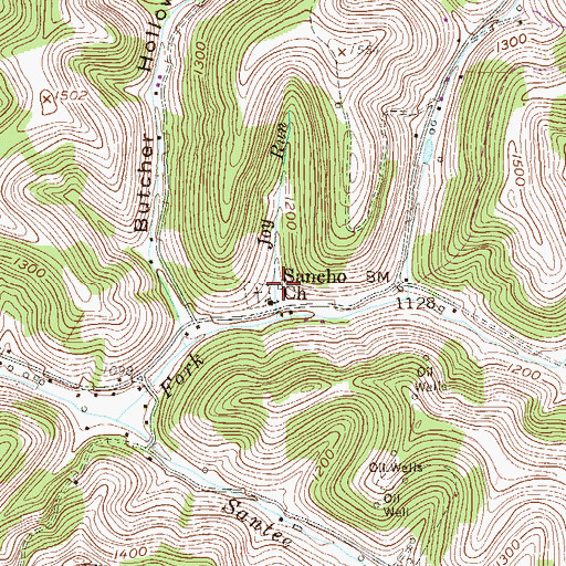 Topographic Map of Joy Run School (historical), WV