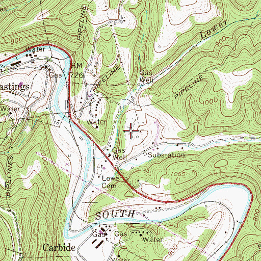 Topographic Map of Knights of Pythias Cemetery, WV