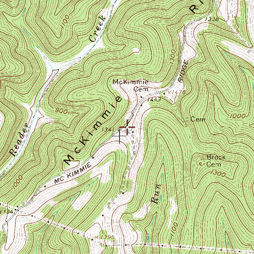 Topographic Map of Mount Hope School (historical), WV