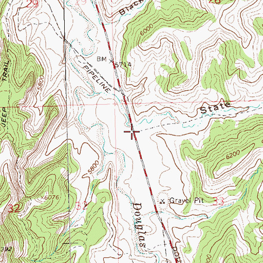 Topographic Map of State Bridge Draw, CO