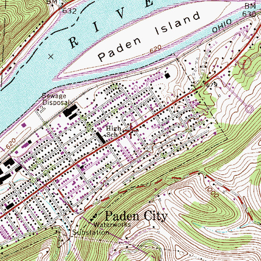 Topographic Map of Christ Methodist Episcopal Church (historical), WV