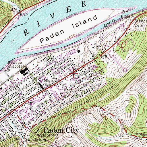 Topographic Map of Church of Christ, WV