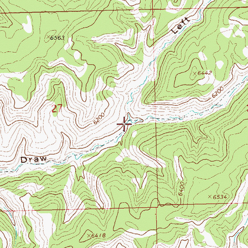 Topographic Map of Right Fork State Bridge Draw, CO