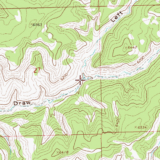Topographic Map of Left Fork State Bridge Draw, CO