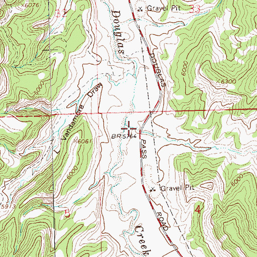 Topographic Map of Vandamore Draw, CO