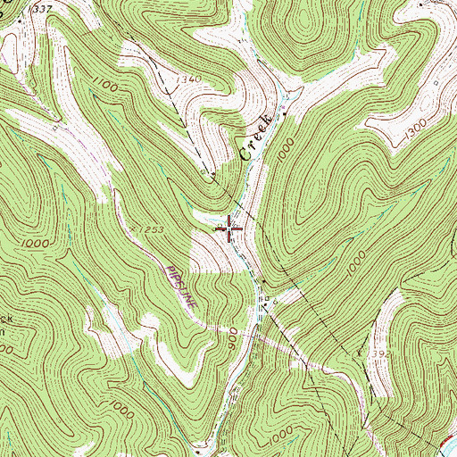 Topographic Map of Shenango (historical), WV