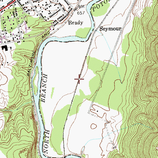 Topographic Map of Ackerman (historical), WV
