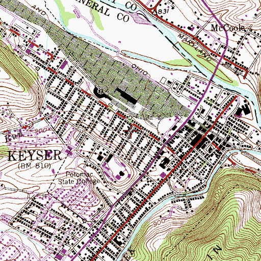 Topographic Map of Church of the Assumption, WV