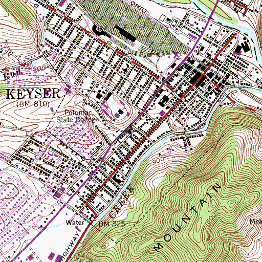 Topographic Map of Calvary United Methodist Church, WV