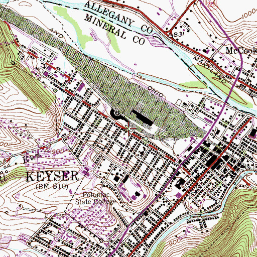 Topographic Map of Church of God, WV