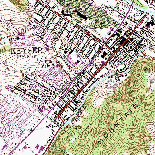 Topographic Map of Emmanuel Episcopal Church, WV