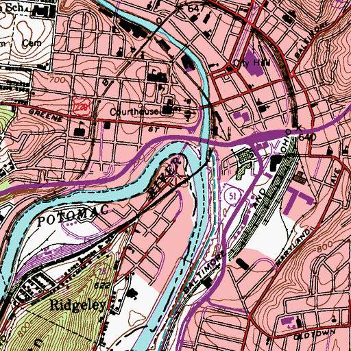 Topographic Map of Fort Ohio (historical), WV