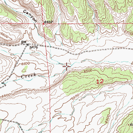 Topographic Map of Little Duck Creek, CO
