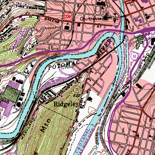 Topographic Map of Saint Anthony's Catholic Church, WV