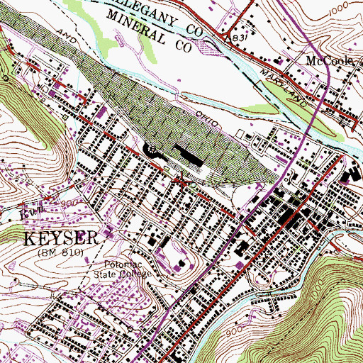 Topographic Map of Saint Francis School, WV