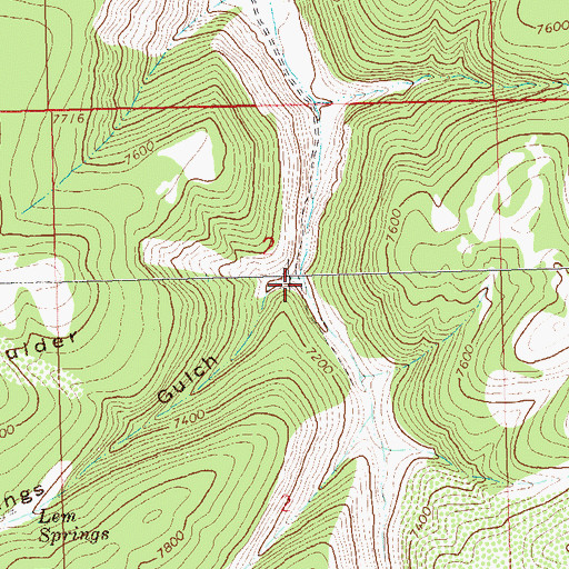 Topographic Map of Lem Springs Gulch, CO