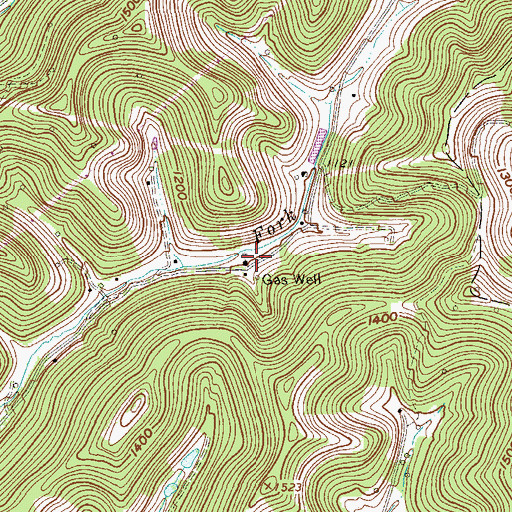 Topographic Map of Dudley Fork School (historical), WV