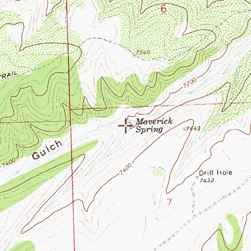 Topographic Map of Maverick Spring, CO