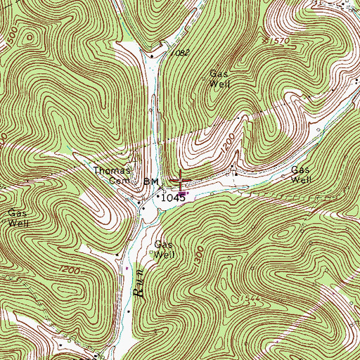 Topographic Map of Flat Run School (historical), WV