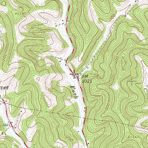 Topographic Map of Metz School (historical), WV