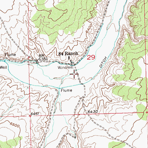 Topographic Map of Corral Gulch, CO