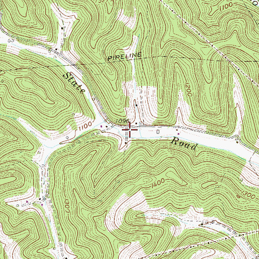 Topographic Map of State Road School (historical), WV
