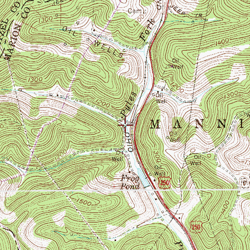 Topographic Map of Upper Furbee School (historical), WV