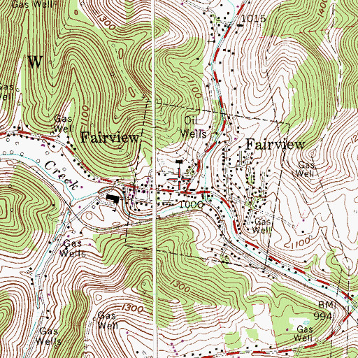 Topographic Map of Saint Paul Baptist Church, WV