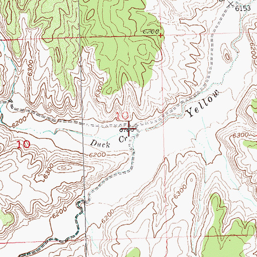 Topographic Map of Duck Creek, CO