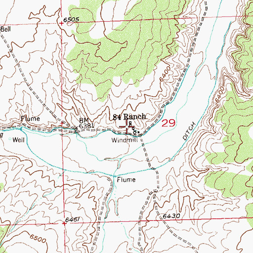 Topographic Map of 84 Ranch, CO