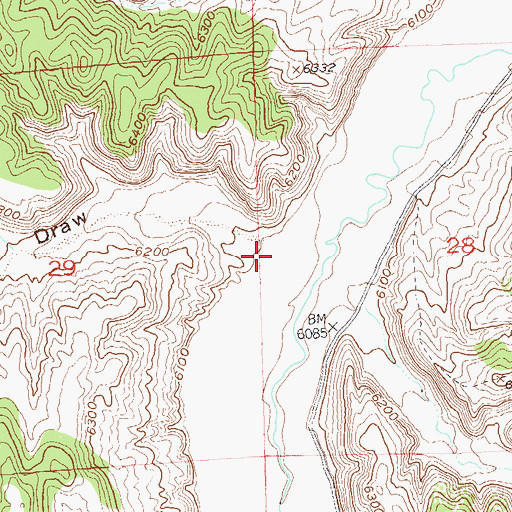 Topographic Map of Horse Draw, CO