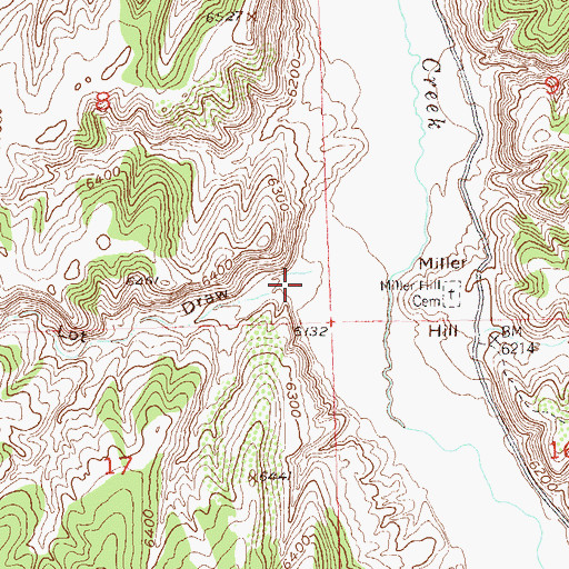 Topographic Map of Hog Lat Draw, CO