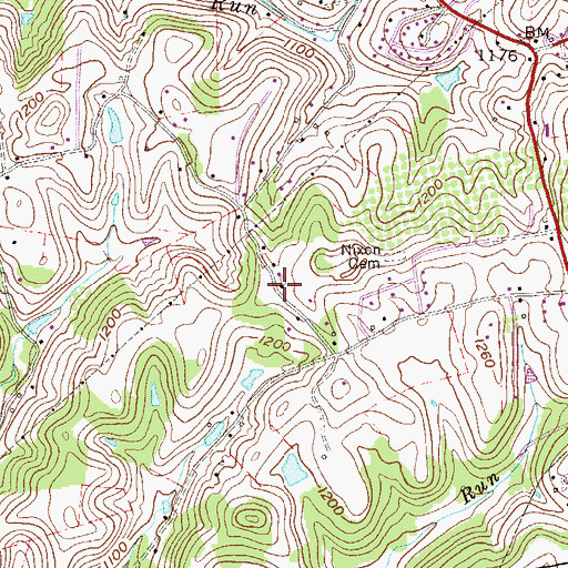 Topographic Map of Nixon School (historical), WV