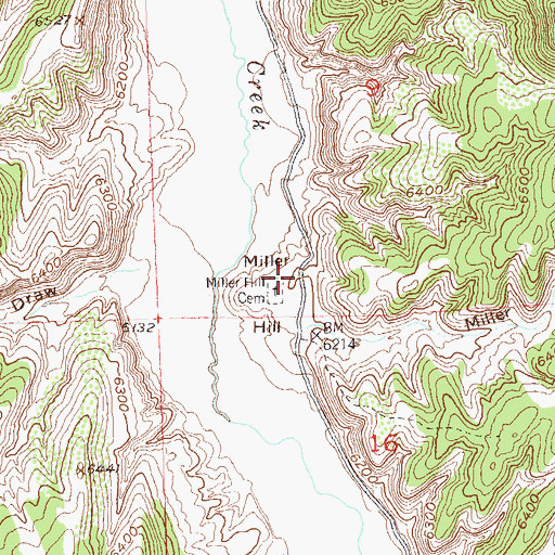 Topographic Map of Miller Hill, CO