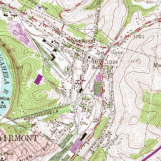 Topographic Map of Christ Church, WV