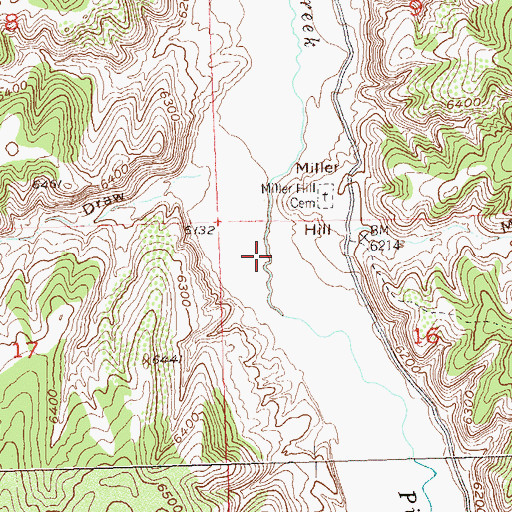 Topographic Map of Miller Hill Draw, CO