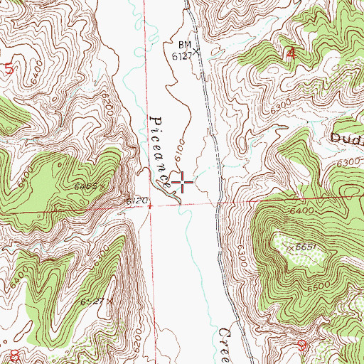 Topographic Map of Dudley Gulch, CO