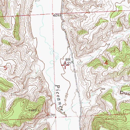 Topographic Map of Dudley Gulch North, CO