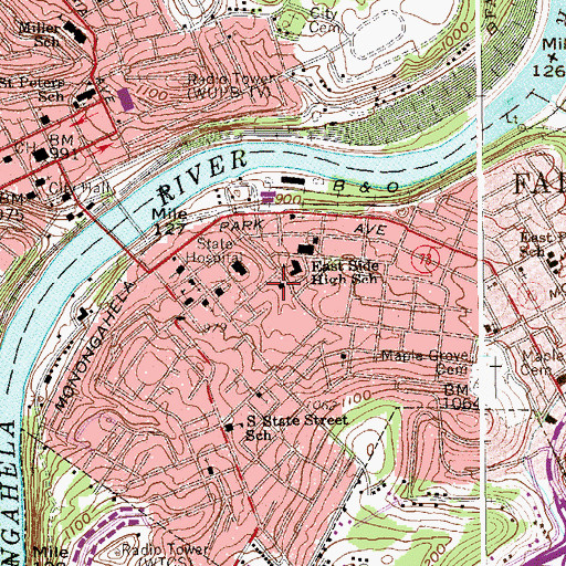 Topographic Map of First Pentecostal Church, WV