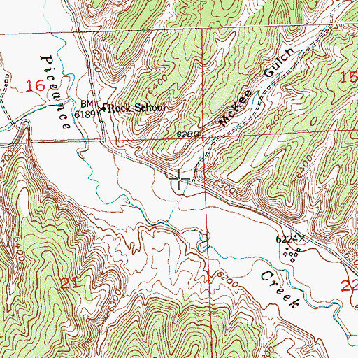 Topographic Map of McKee Gulch, CO