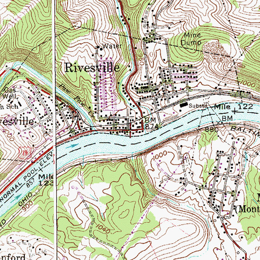 Topographic Map of Free United Methodist Church, WV