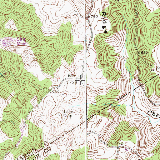 Topographic Map of Lake School (historical), WV