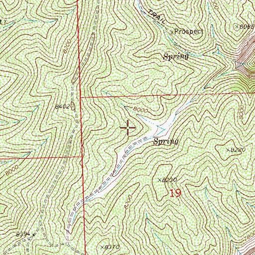 Topographic Map of Square S Ranch, CO