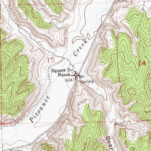 Topographic Map of Bear Gulch, CO