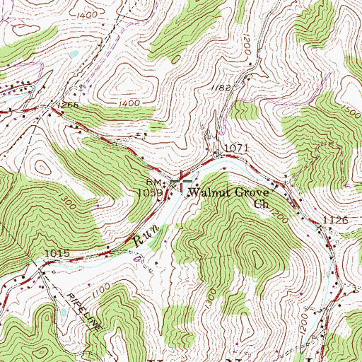 Topographic Map of Springer School (historical), WV