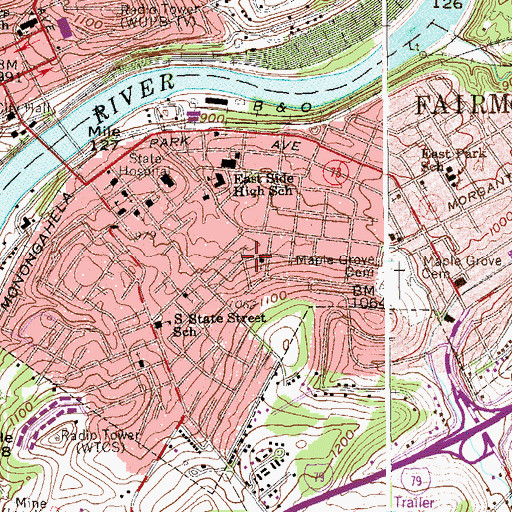Topographic Map of The Apostics of God Church, WV