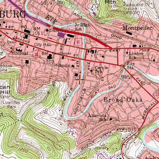 Topographic Map of Allen African Methodist Episcopal Church, WV