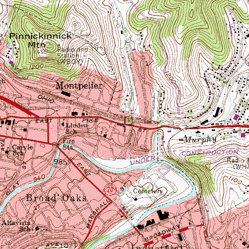 Topographic Map of Church of Our Savior Italian Presbyterian Church, WV