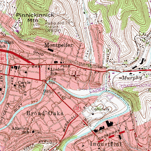 Topographic Map of Ecclesia Saint Maetrinitatas Polish Catholic Church, WV