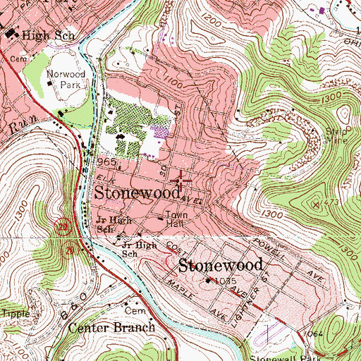 Topographic Map of Christian and Missionary Alliance Church, WV